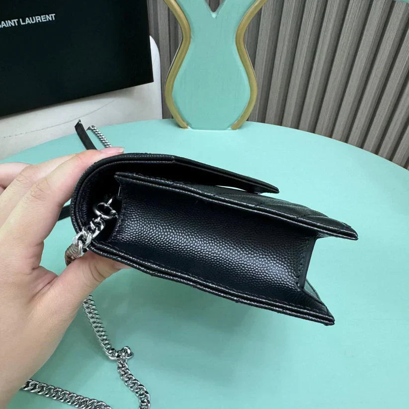 Black silver crossbody