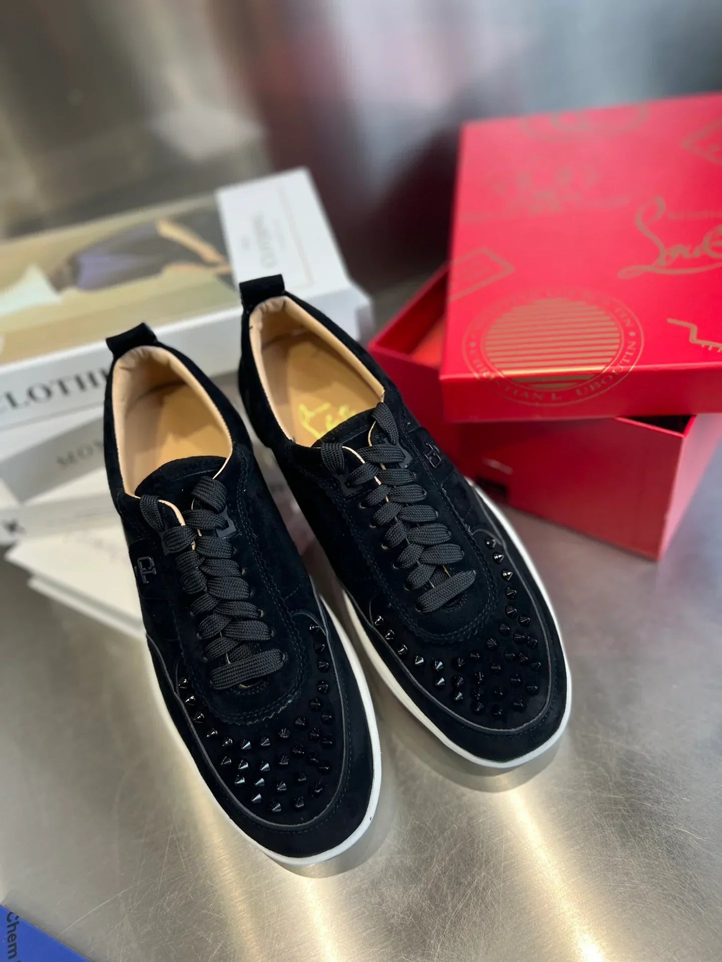 Low-Cut Studded Sneakers