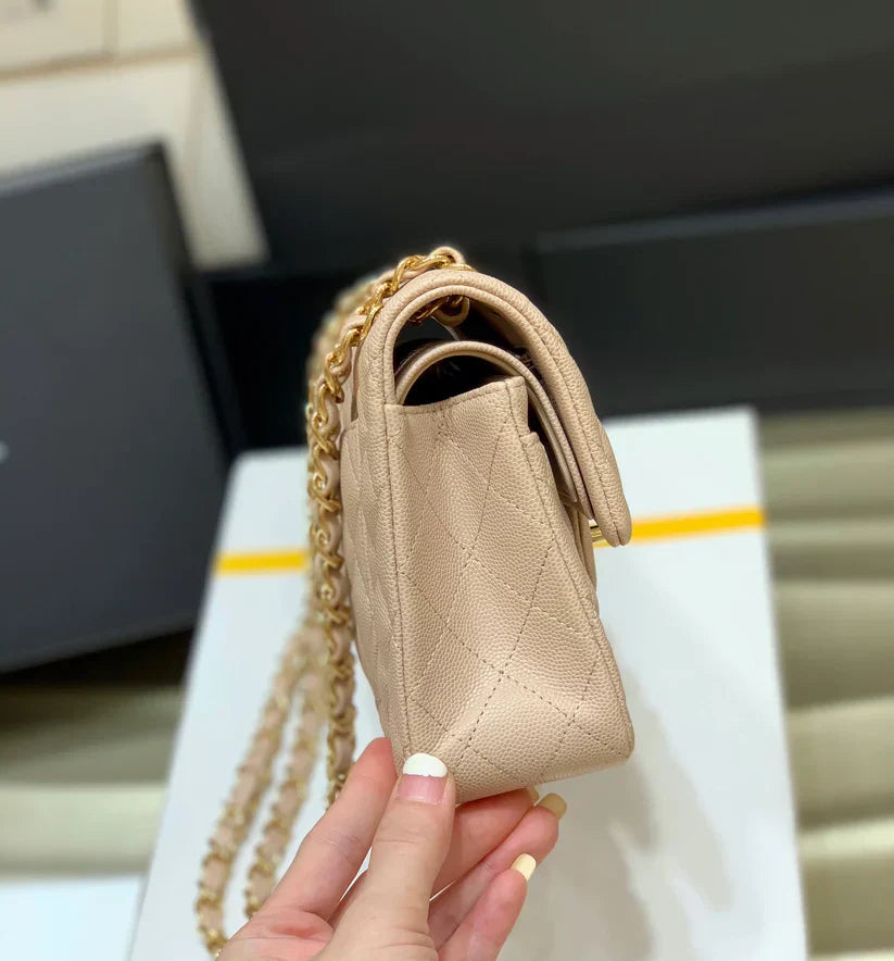 Classic Flap Small Bag 23CM-Beige Edition