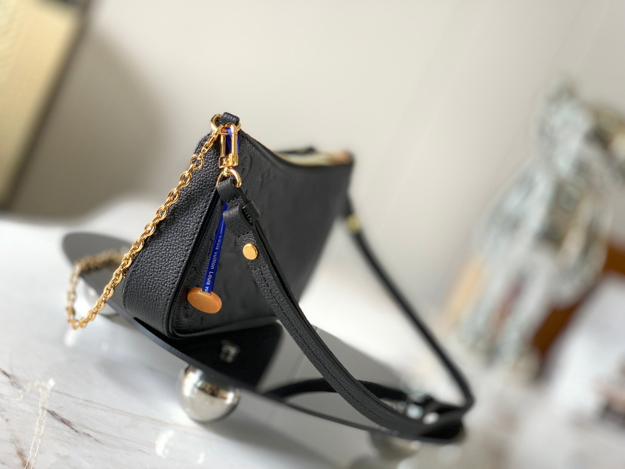 Embossed Leather Shoulder Bag